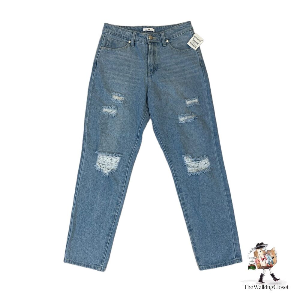 BP Vintage Mom Denim Jeans Womens 26 Blue Tapered Baggy Distressed Nordstrom